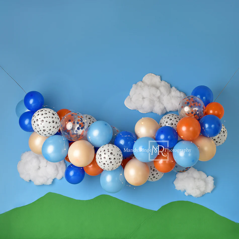 Kate Blue Dog Birthday Children Backdrop Designed by Mandy Ringe Photography - Image 3