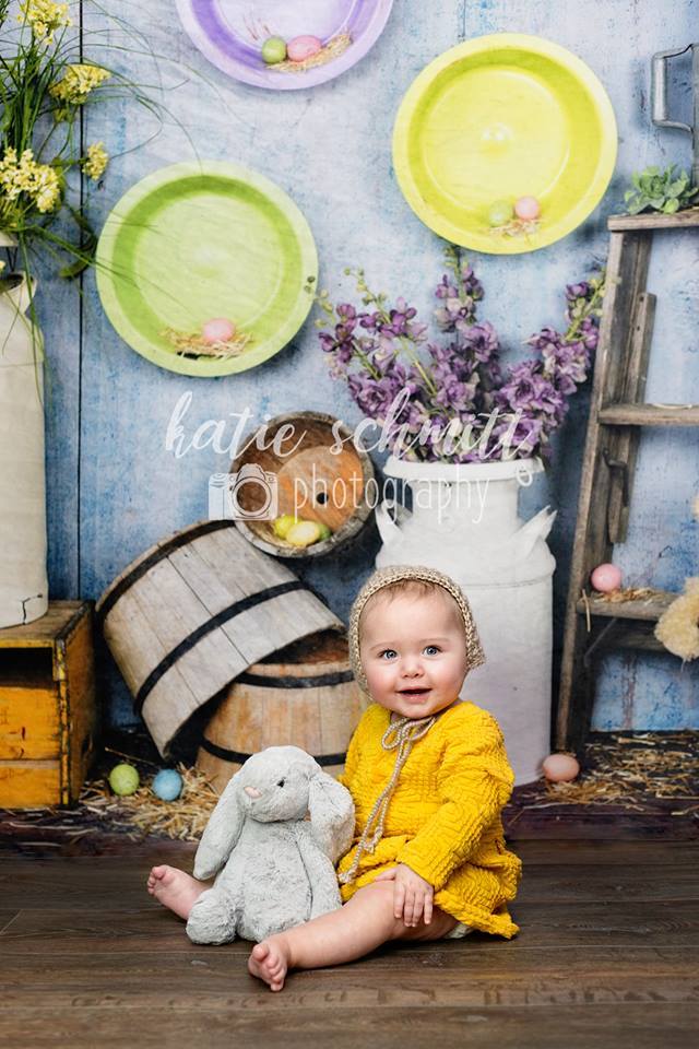 Kate Blue Easter Chicken Coop backdrop designed by Arica Kirby - Image 3