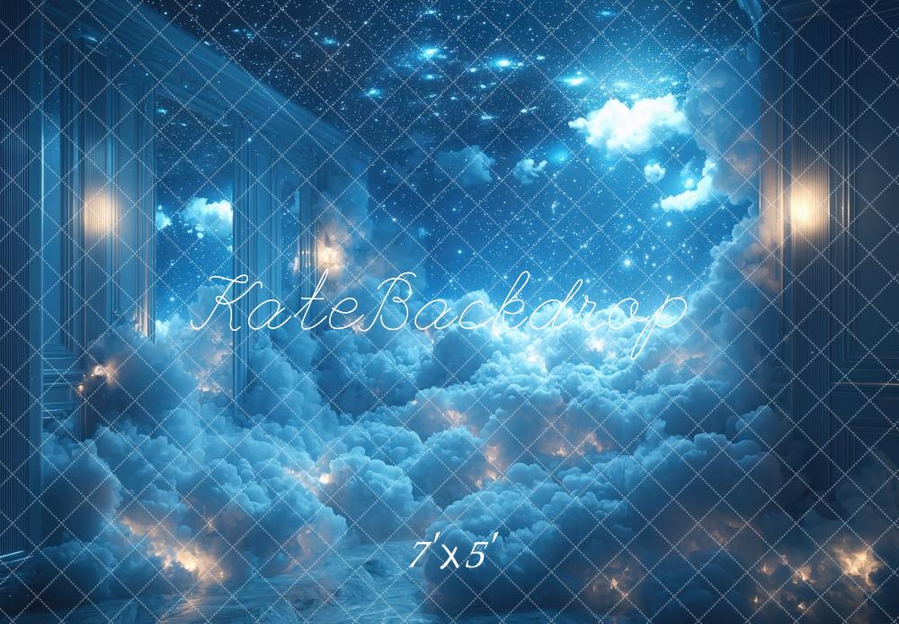 Kate Blue Fantasy Cloudy Room Backdrop Designed by Mini MakeBelieve - Image 2