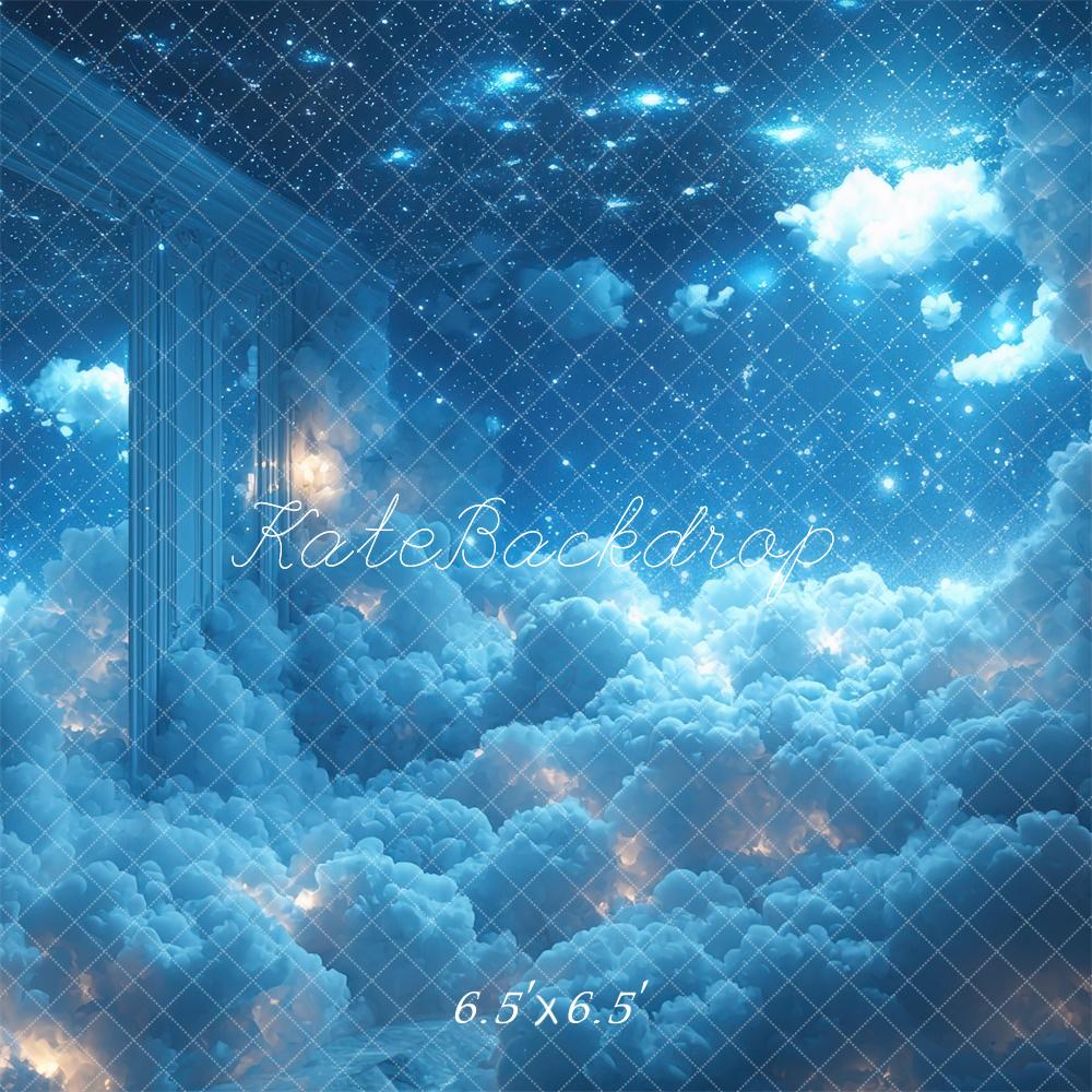 Kate Blue Fantasy Cloudy Room Backdrop Designed by Mini MakeBelieve - Image 4