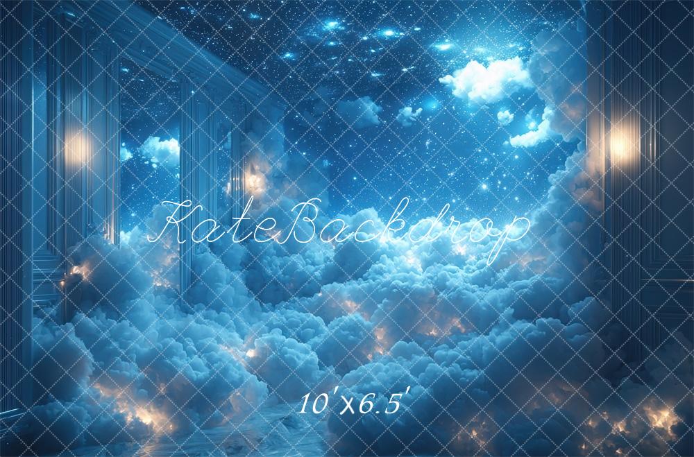 Kate Blue Fantasy Cloudy Room Backdrop Designed by Mini MakeBelieve - Image 6