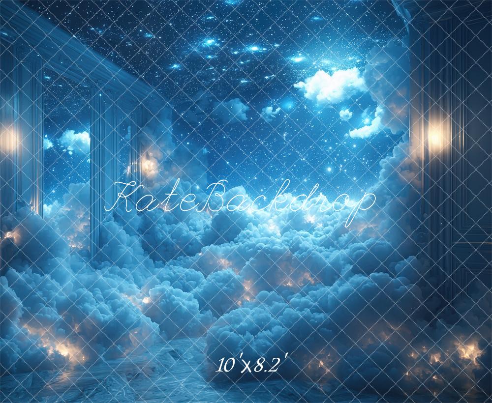 Kate Blue Fantasy Cloudy Room Backdrop Designed by Mini MakeBelieve - Image 7