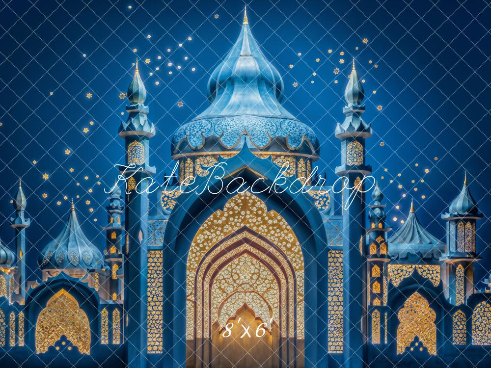 Kate Blue Fantasy Flower Fine Art Arch Palace Backdrop Designed by Emetselch - Image 3