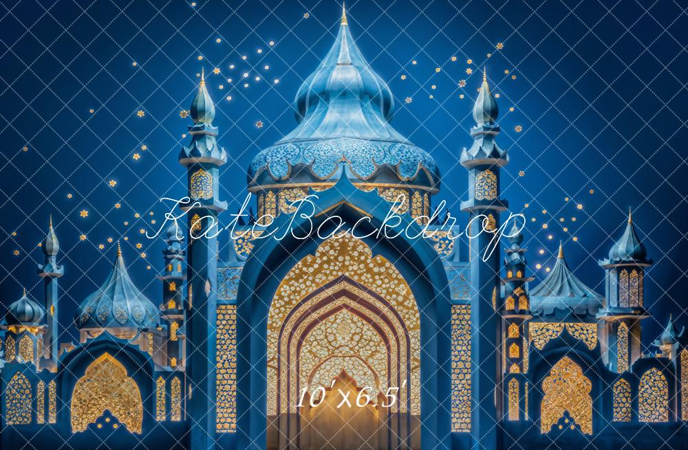 Kate Blue Fantasy Flower Fine Art Arch Palace Backdrop Designed by Emetselch - Image 4