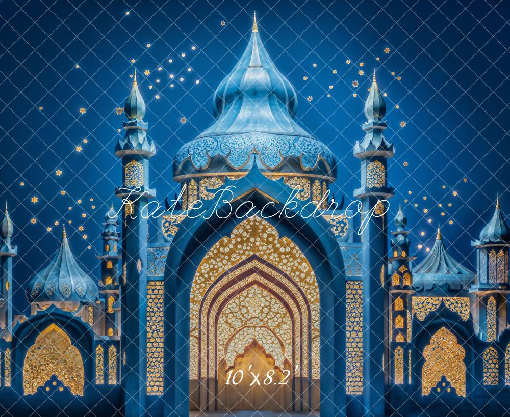 Kate Blue Fantasy Flower Fine Art Arch Palace Backdrop Designed by Emetselch - Image 5