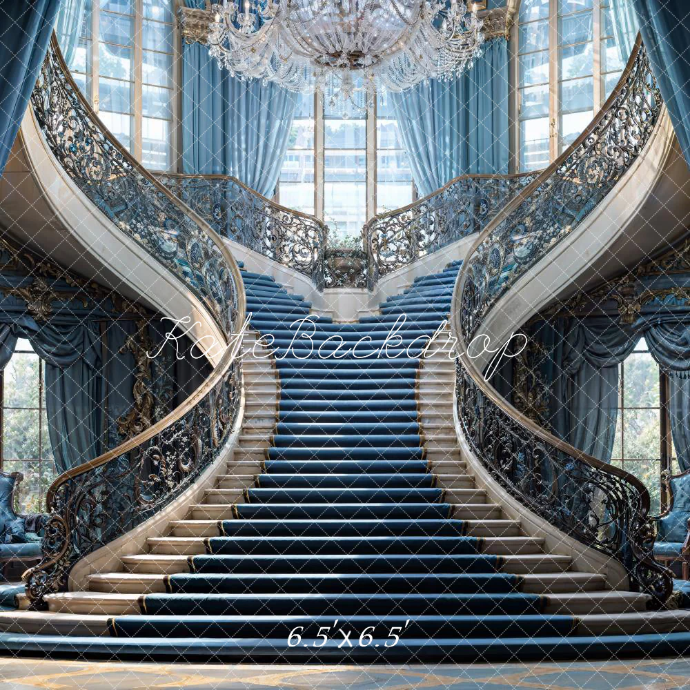 Kate Blue Luxury Staircase Wedding Backdrop Designed by Chain Photography - Image 2