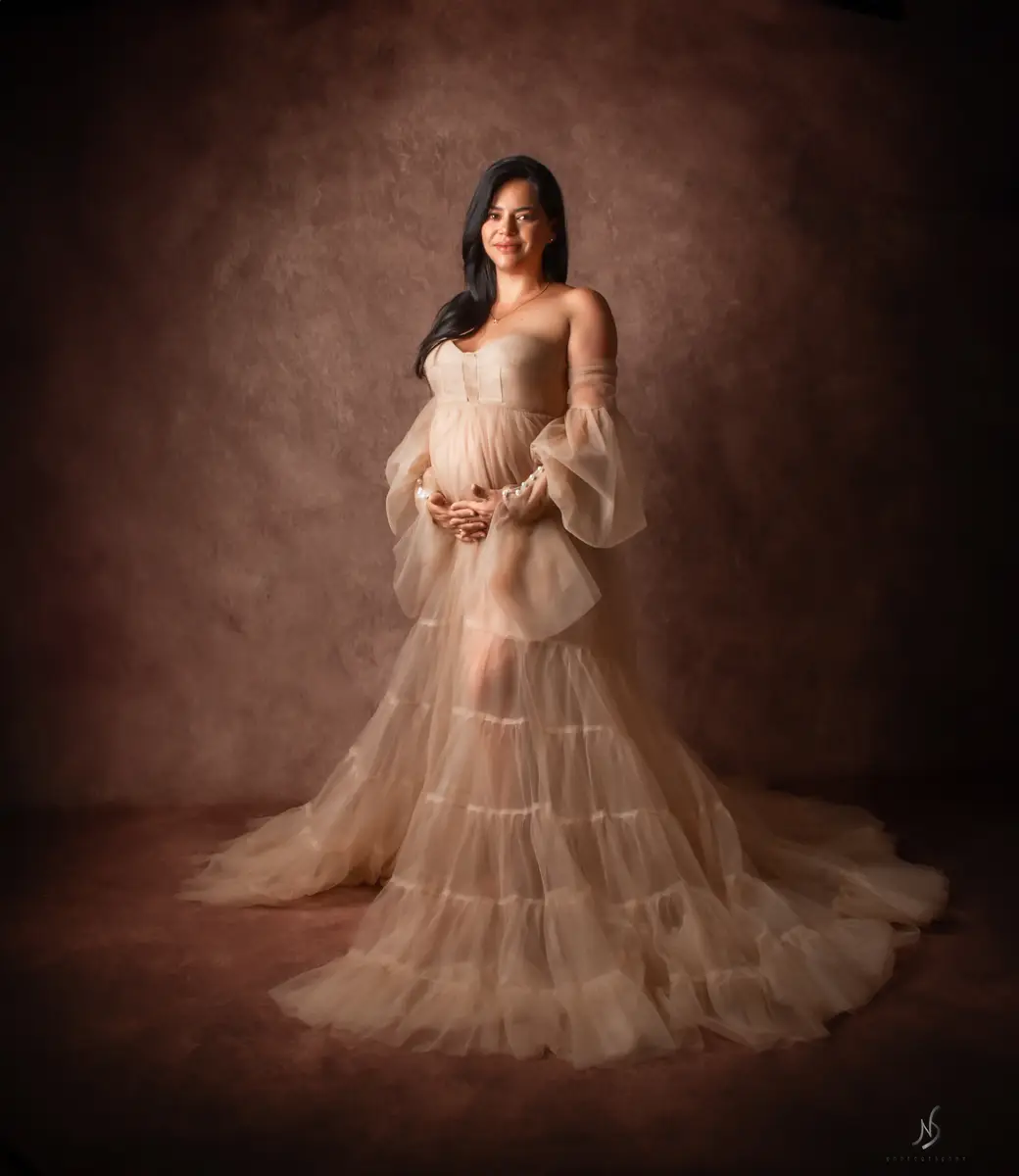 Kate Sexy Tulle Maternity Photoshoot Dress - Image 4