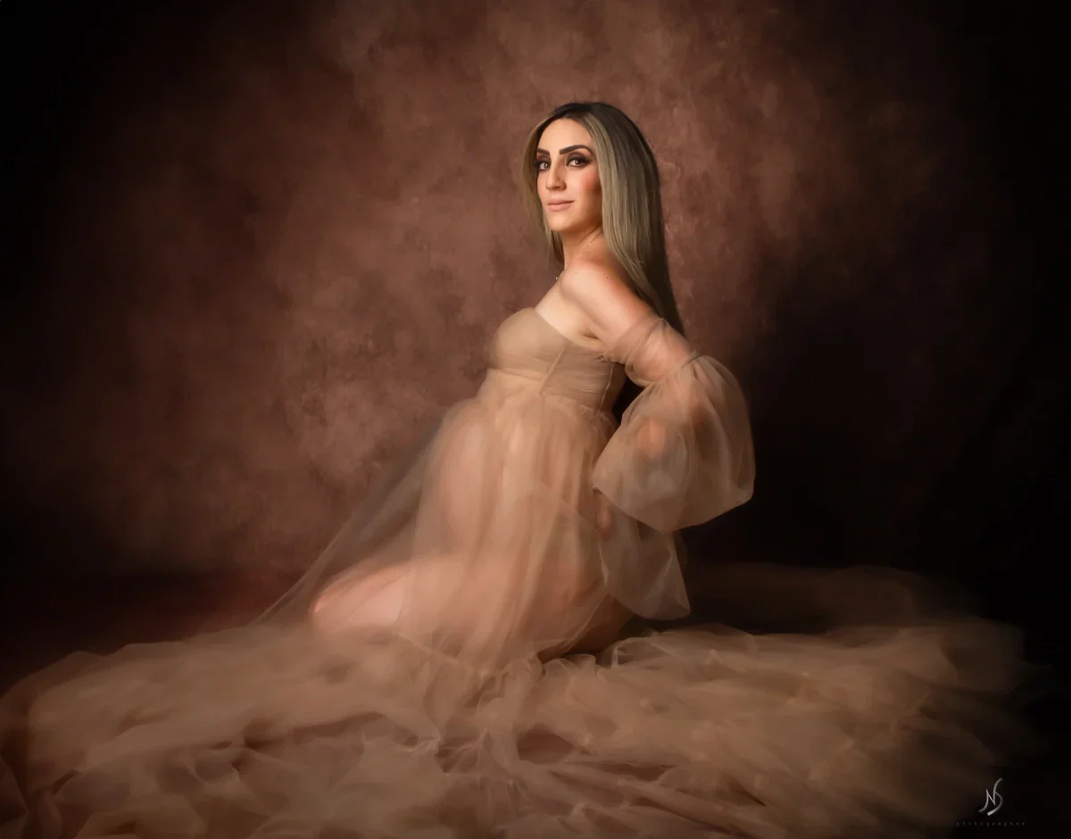 Kate Sexy Tulle Maternity Photoshoot Dress - Image 5