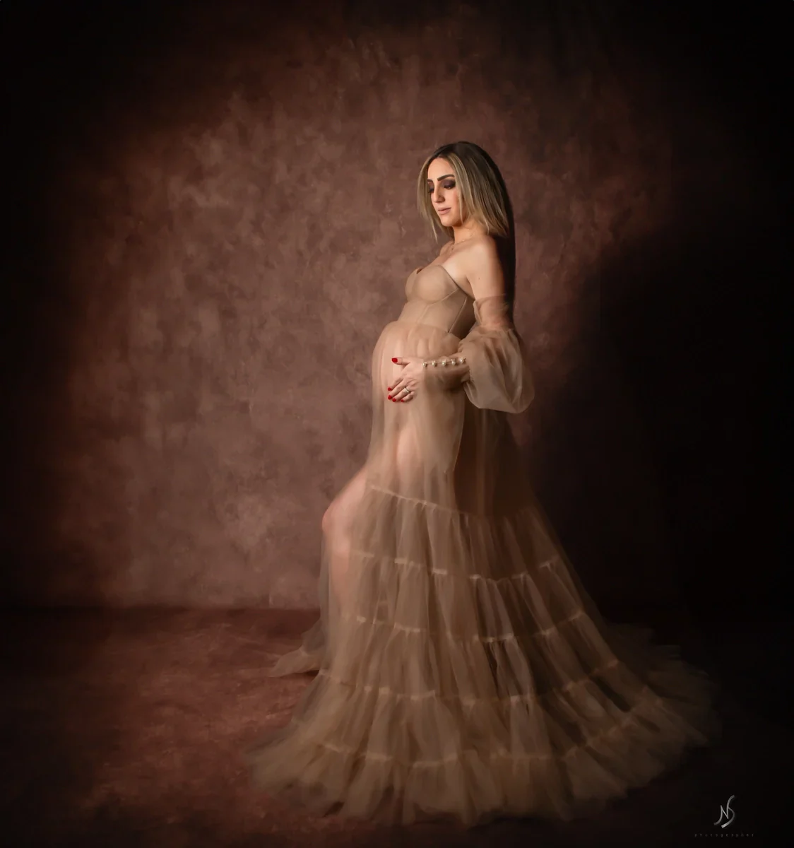 Kate Sexy Tulle Maternity Photoshoot Dress - Image 8