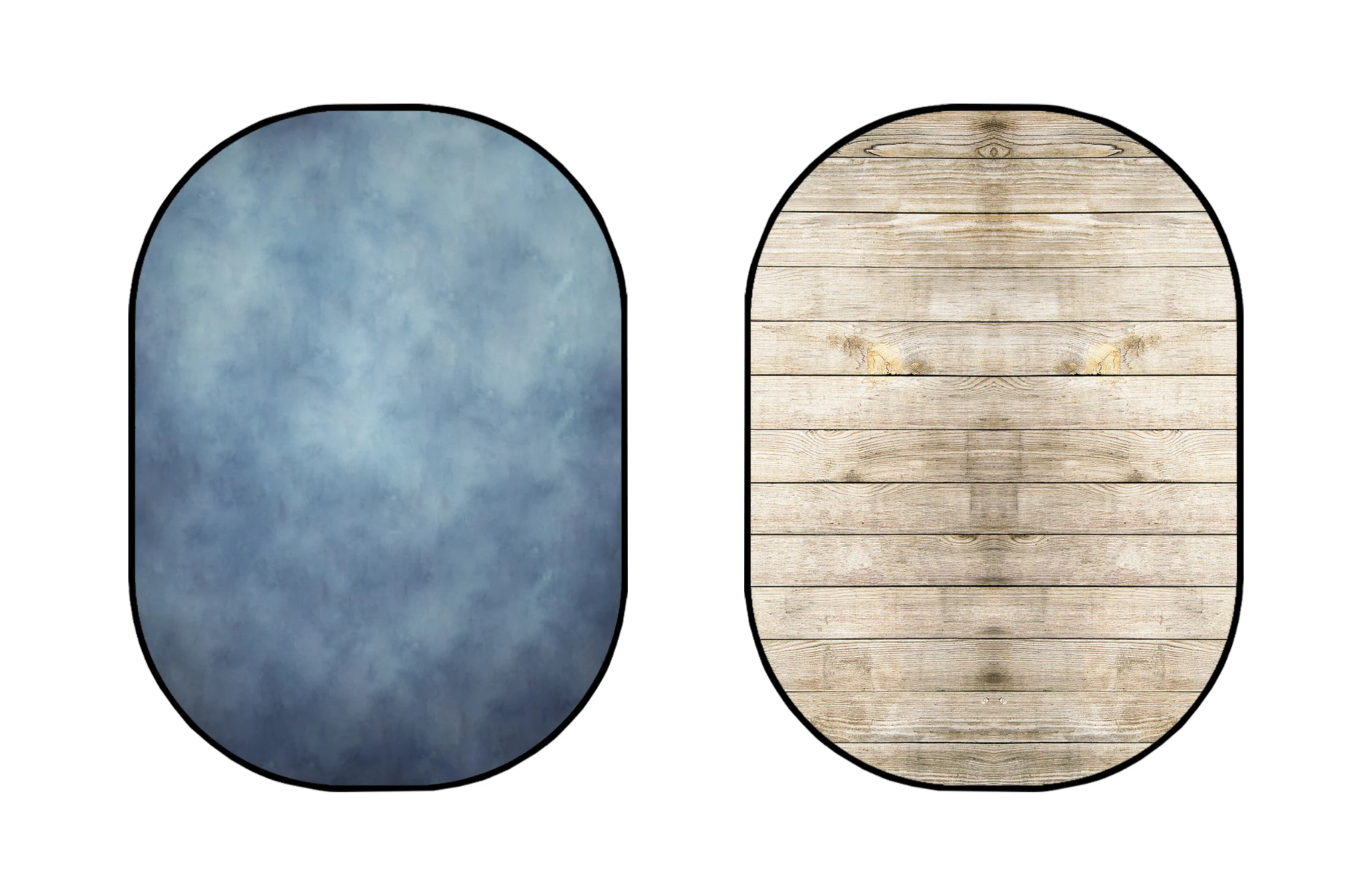 Kate Blue Texture/Light Creamy-White Wooden Collapsible Backdrop Photography 5X6.5ft(1.5x2m) - Image 3
