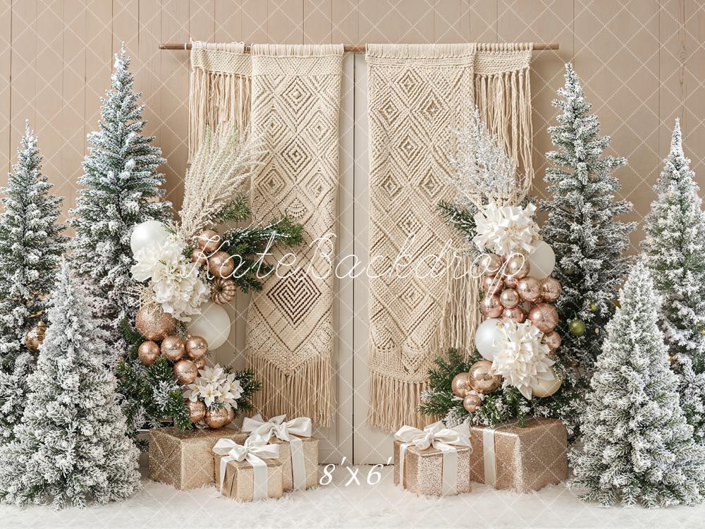 Kate Bohemian Christmas Trees Gifts Backdrop Designed by Emetselch - Image 3