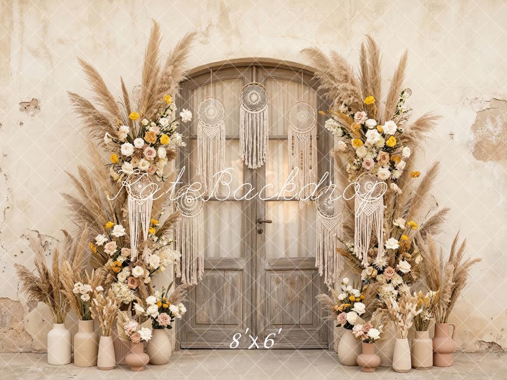 Kate Bohemian Pampas Grass Dreamcatchers Backdrop Designed by Patty Robert - Image 3
