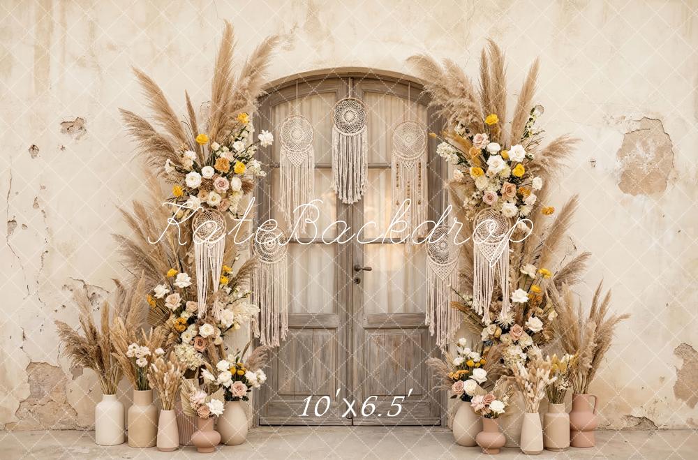 Kate Bohemian Pampas Grass Dreamcatchers Backdrop Designed by Patty Robert - Image 4