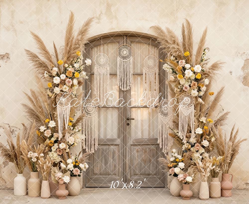 Kate Bohemian Pampas Grass Dreamcatchers Backdrop Designed by Patty Robert - Image 6