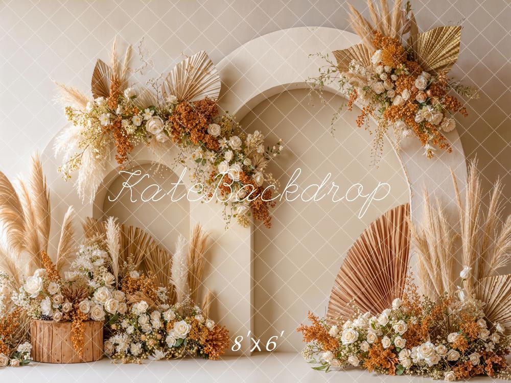Kate Boho Arch Dried Pampas Grass Backdrop Designed by Emetselch - Image 3