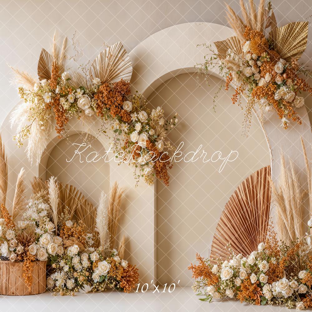 Kate Boho Arch Dried Pampas Grass Backdrop Designed by Emetselch - Image 7
