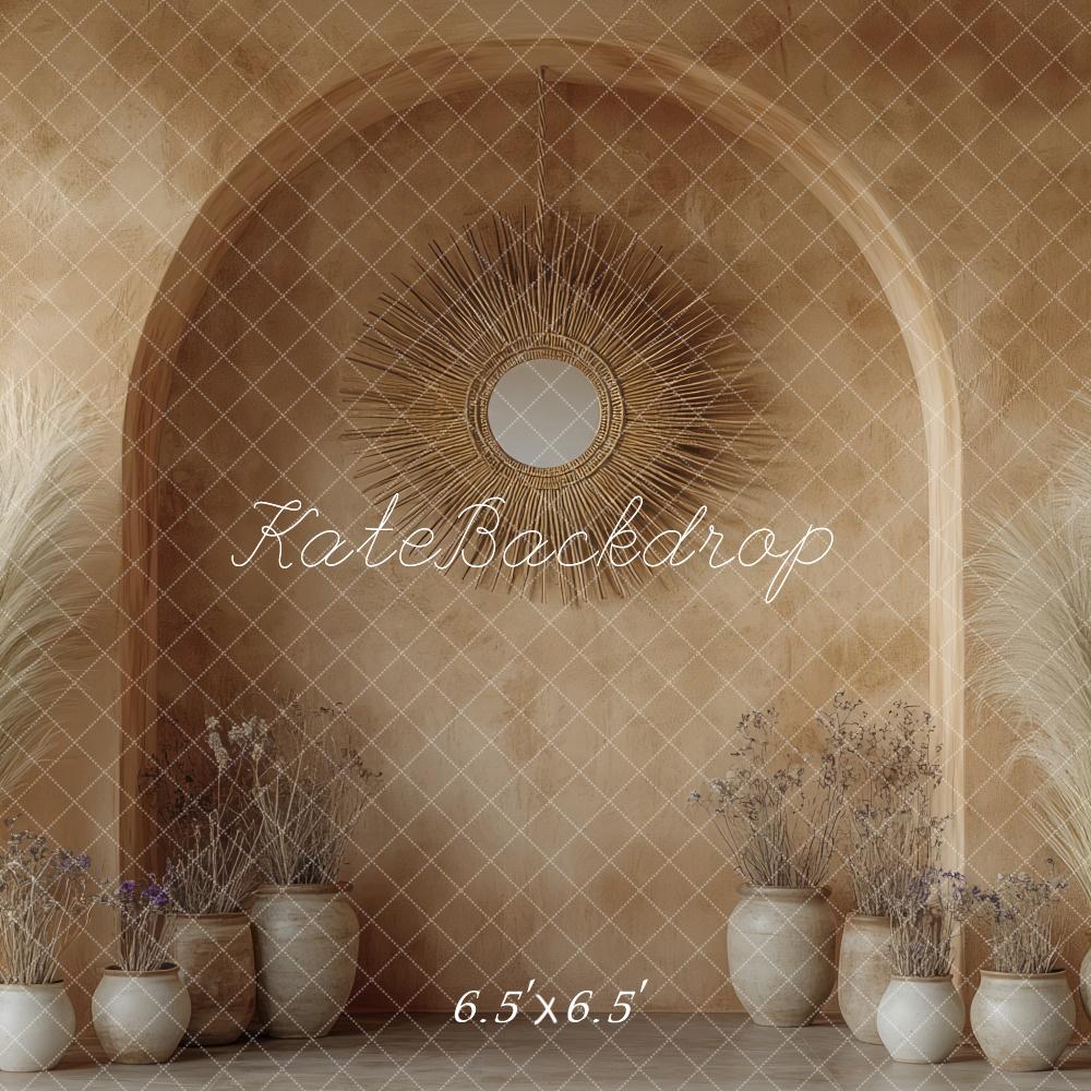 Kate Boho Arch Dried Pampas Wall Backdrop Designed by Mini MakeBelieve - Image 2
