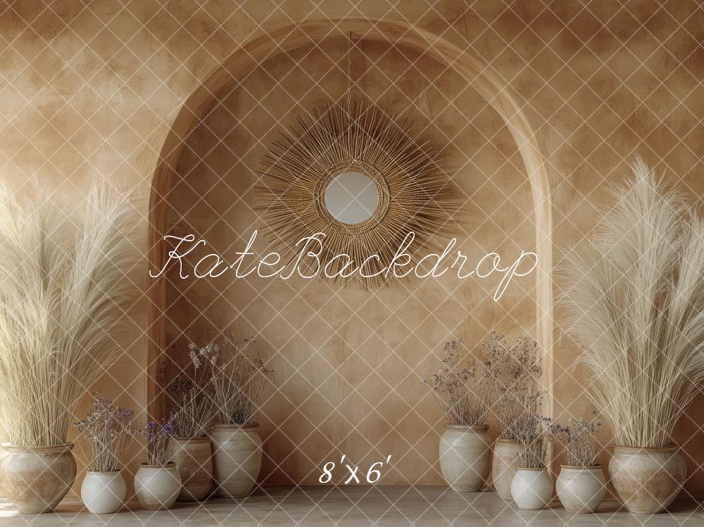 Kate Boho Arch Dried Pampas Wall Backdrop Designed by Mini MakeBelieve - Image 3