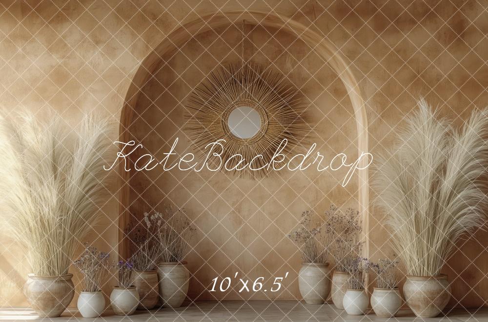 Kate Boho Arch Dried Pampas Wall Backdrop Designed by Mini MakeBelieve - Image 4