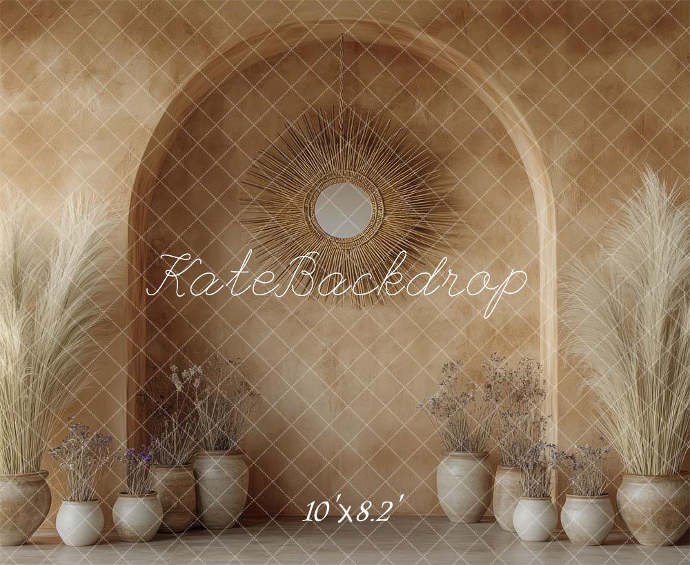 Kate Boho Arch Dried Pampas Wall Backdrop Designed by Mini MakeBelieve - Image 5