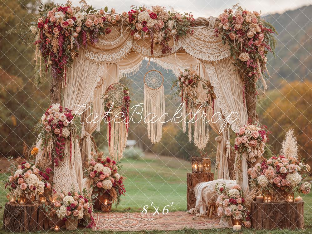 Kate Boho Arch Macrame Dreamcatcher Backdrop Designed by Emetselch - Image 3