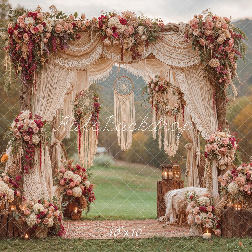 Kate Boho Arch Macrame Dreamcatcher Backdrop Designed by Emetselch - Image 7
