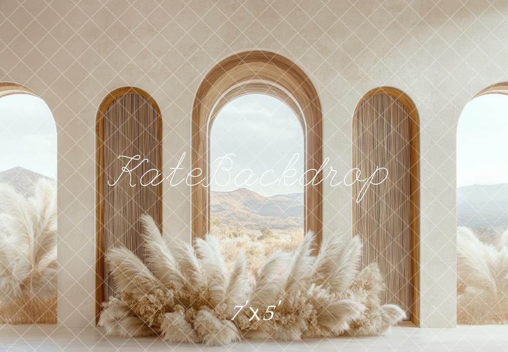 Kate Boho Arch Window Pampas Backdrop Designed by Mini MakeBelieve - Image 2