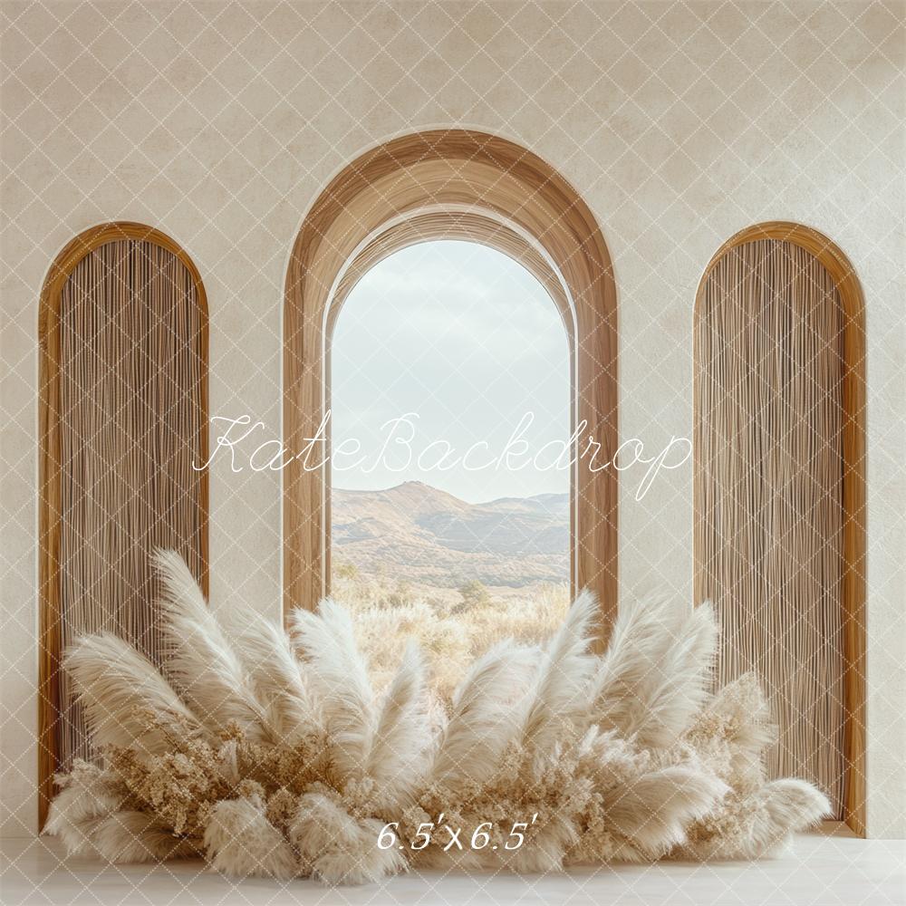 Kate Boho Arch Window Pampas Backdrop Designed by Mini MakeBelieve - Image 3