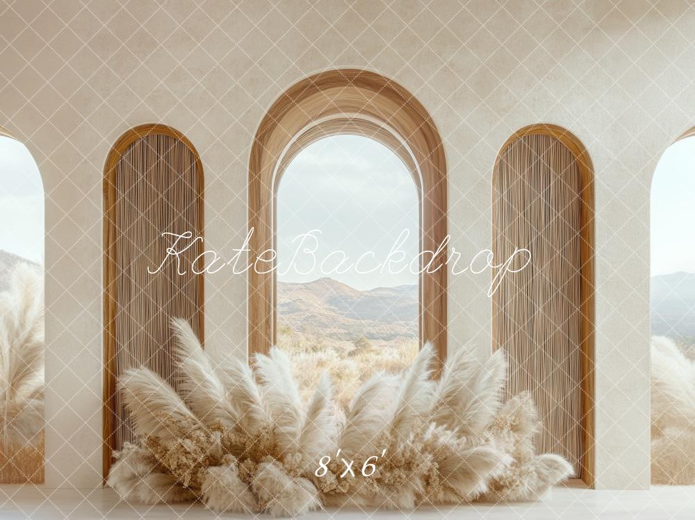 Kate Boho Arch Window Pampas Backdrop Designed by Mini MakeBelieve - Image 4