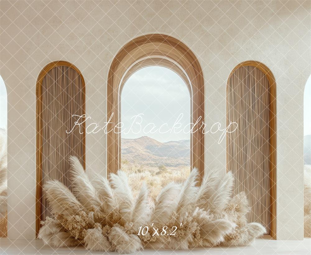 Kate Boho Arch Window Pampas Backdrop Designed by Mini MakeBelieve - Image 5