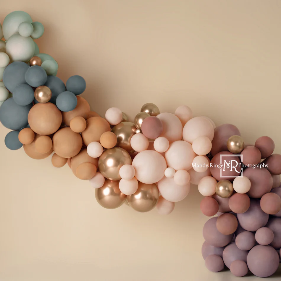 Kate Boho Balloon Garland Rainbow Backdrop Designed by Mandy Ringe Photography - Image 2