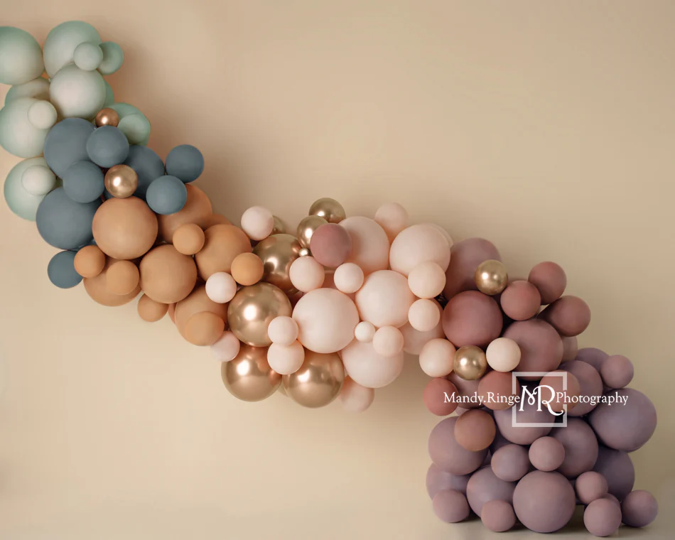 Kate Boho Balloon Garland Rainbow Backdrop Designed by Mandy Ringe Photography - Image 3