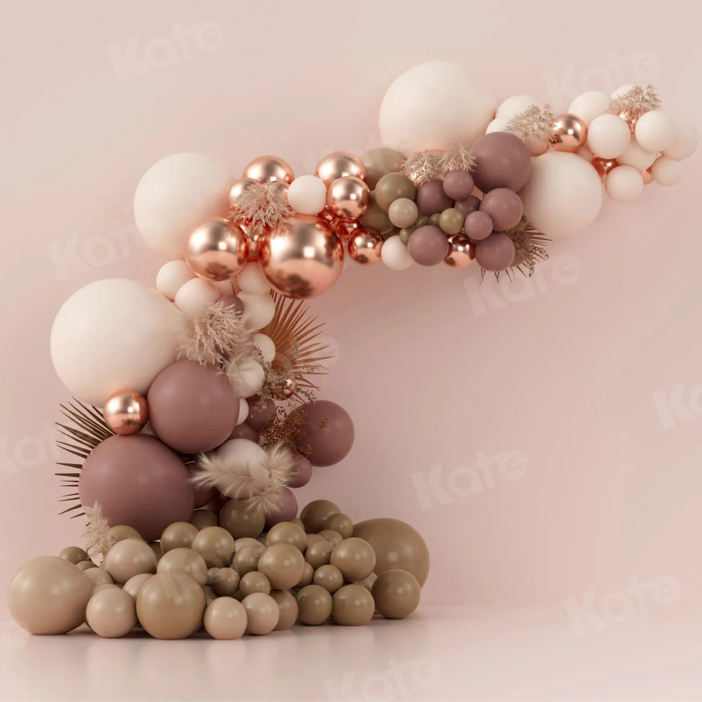 Kate Boho Balloons Backdrop Pink Wall Designed by Uta Mueller Photography - Image 2