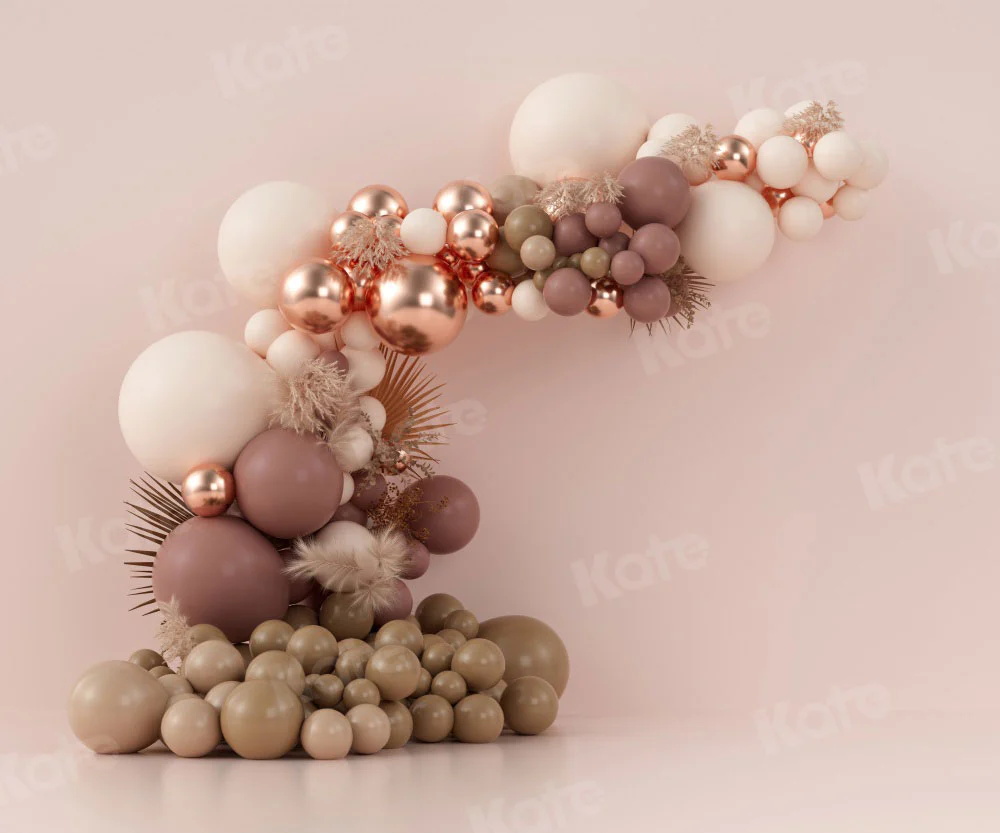 Kate Boho Balloons Backdrop Pink Wall Designed by Uta Mueller Photography - Image 3