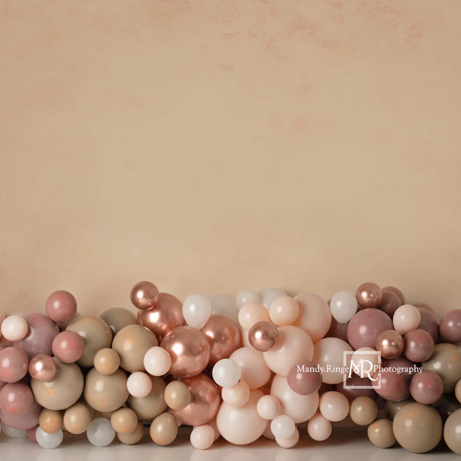 Kate Boho Balloons Matte Beige Backdrop Designed by Mandy Ringe Photography - Image 2