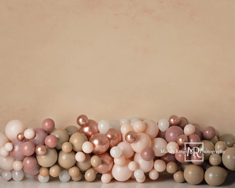 Kate Boho Balloons Matte Beige Backdrop Designed by Mandy Ringe Photography - Image 3