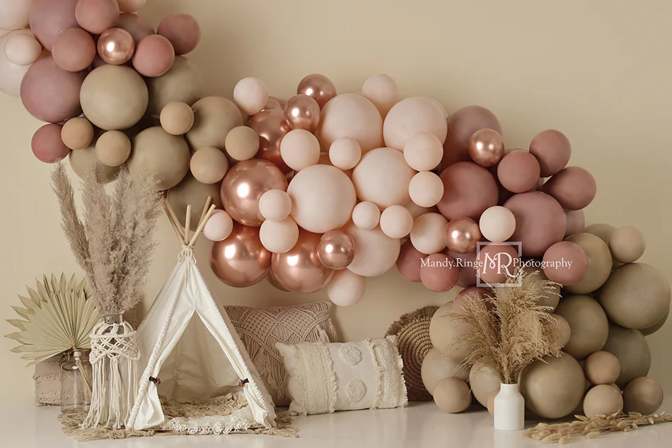 Kate Boho Balloons Tent Backdrop Designed by Mandy Ringe Photography - Image 2