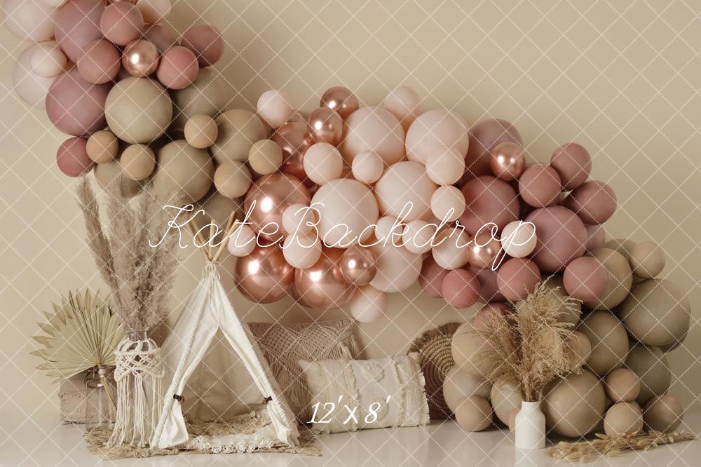 Kate Boho Balloons Tent Spring Fleece Backdrop Designed by Mandy Ringe Photography - Image 14