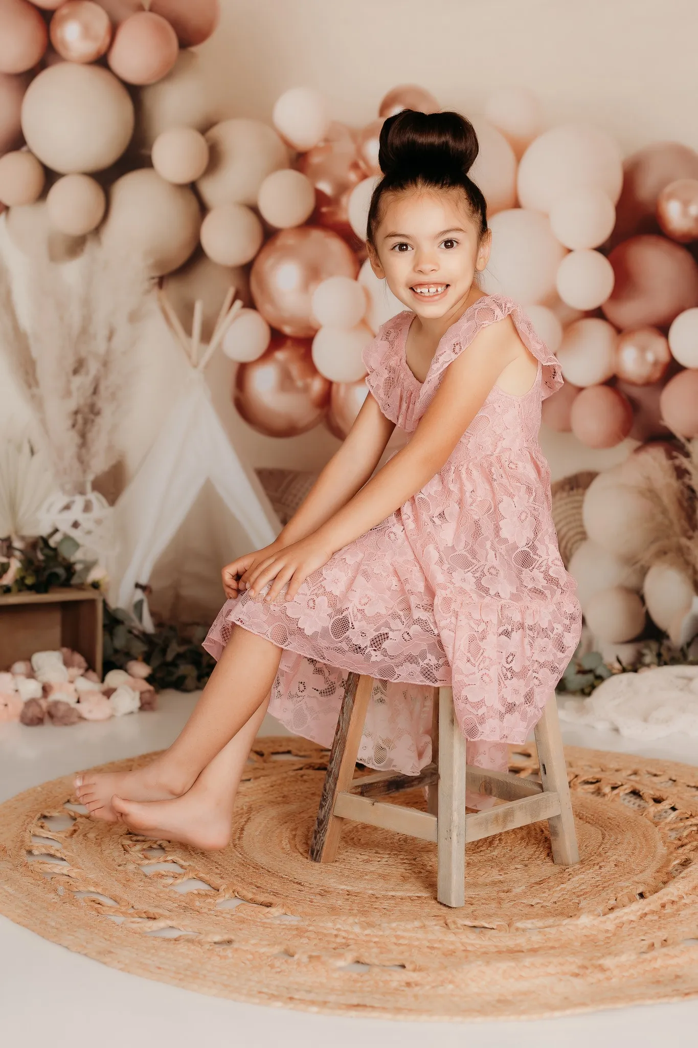 Kate Boho Balloons Tent Spring Fleece Backdrop Designed by Mandy Ringe Photography - Image 8
