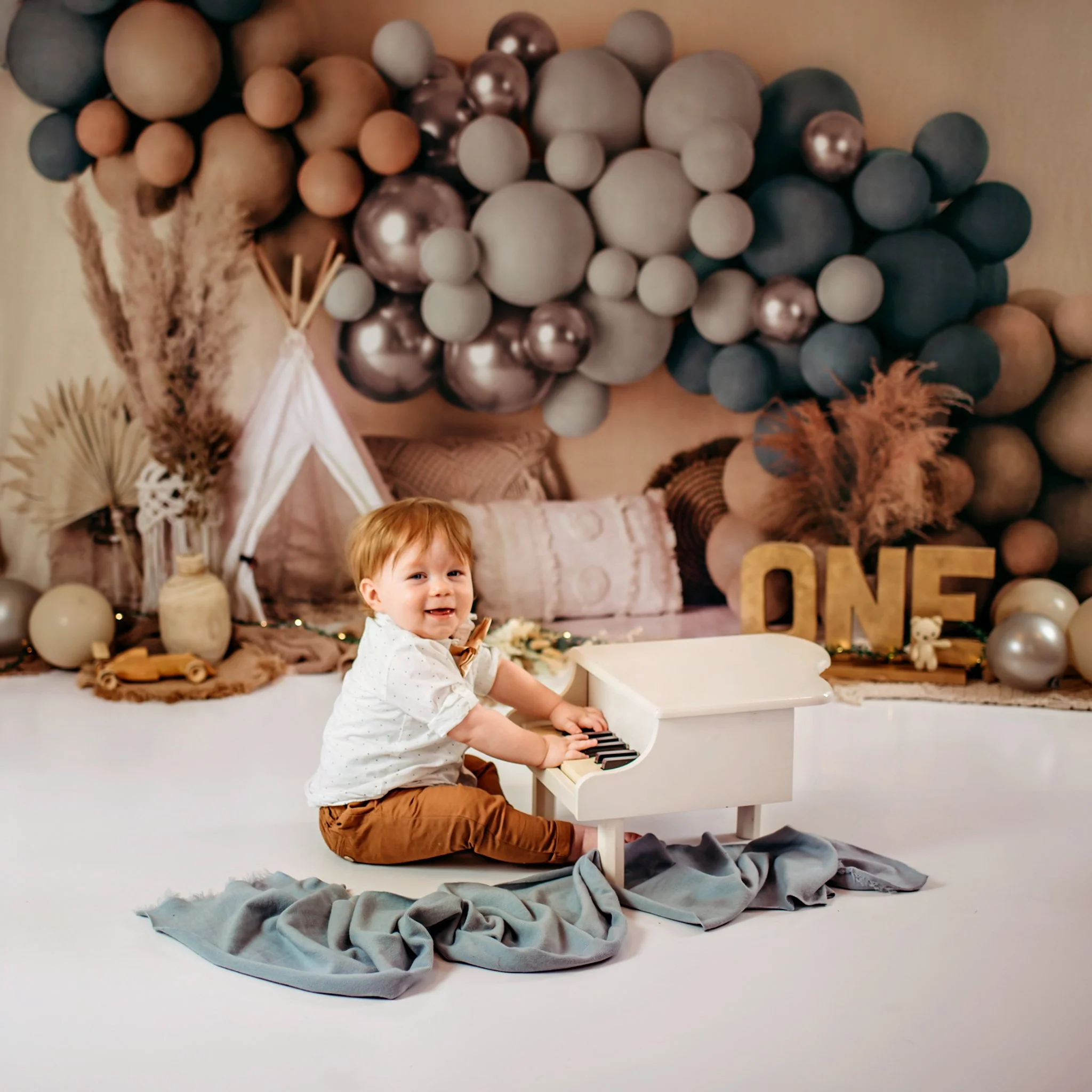 Kate Boho Balloons Tent Matte Backdrop Designed by Mandy Ringe Photography - Image 4