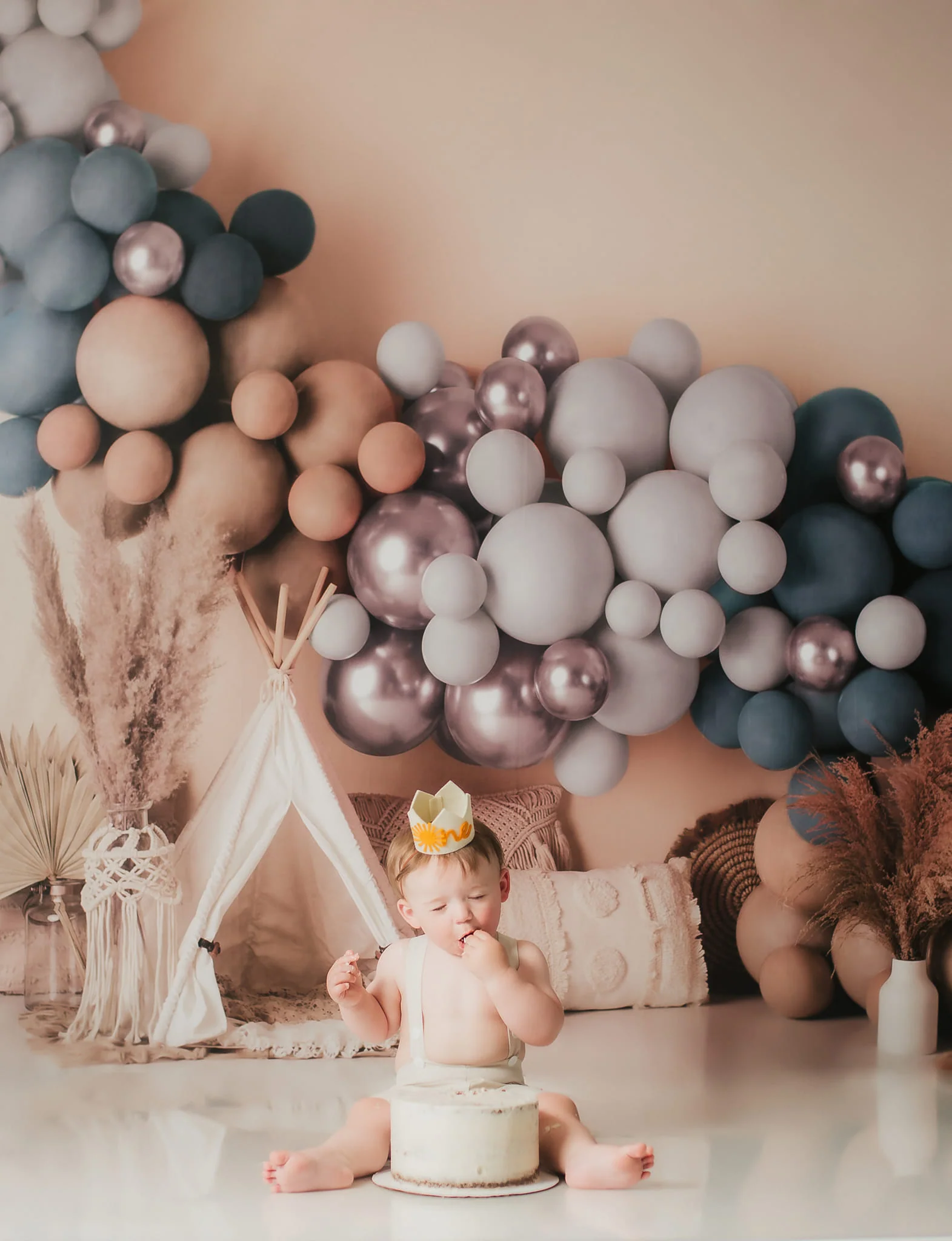 Kate Boho Balloons Tent Matte Backdrop Designed by Mandy Ringe Photography - Image 5