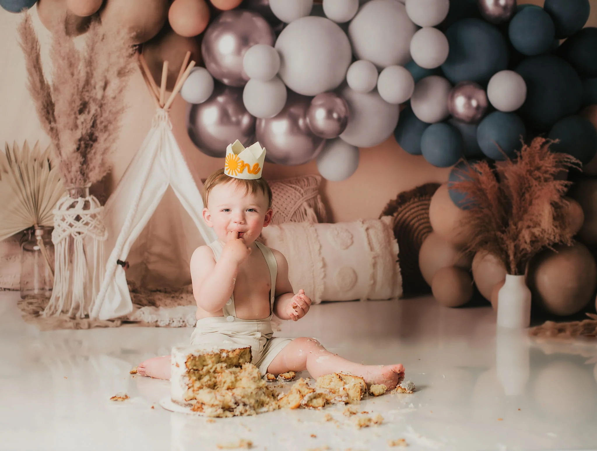 Kate Boho Balloons Tent Matte Backdrop Designed by Mandy Ringe Photography - Image 6