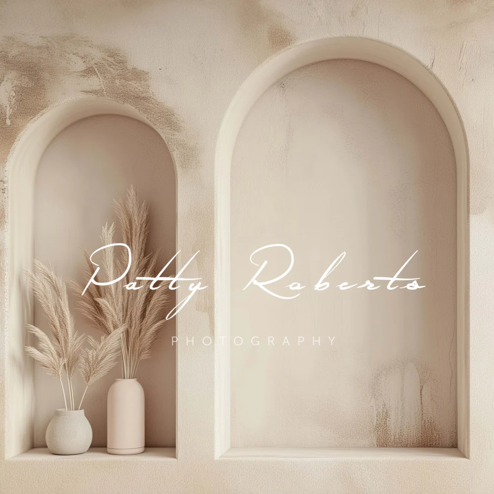 Kate Boho Beige Reed Arched Wall Backdrop Designed by Patty Robert - Image 6