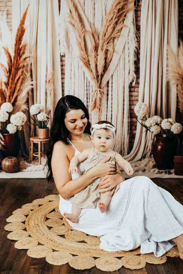 Kate Boho Candle Reed Curtains Fleece Backdrop Designed by Chain Photography - Image 4