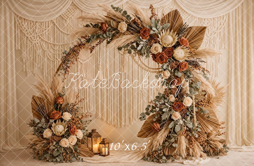 Kate Boho Floral Arch Lanterns Backdrop Designed by Emetselch - Image 4