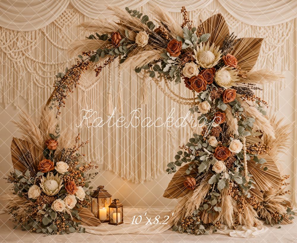 Kate Boho Floral Arch Lanterns Backdrop Designed by Emetselch - Image 6