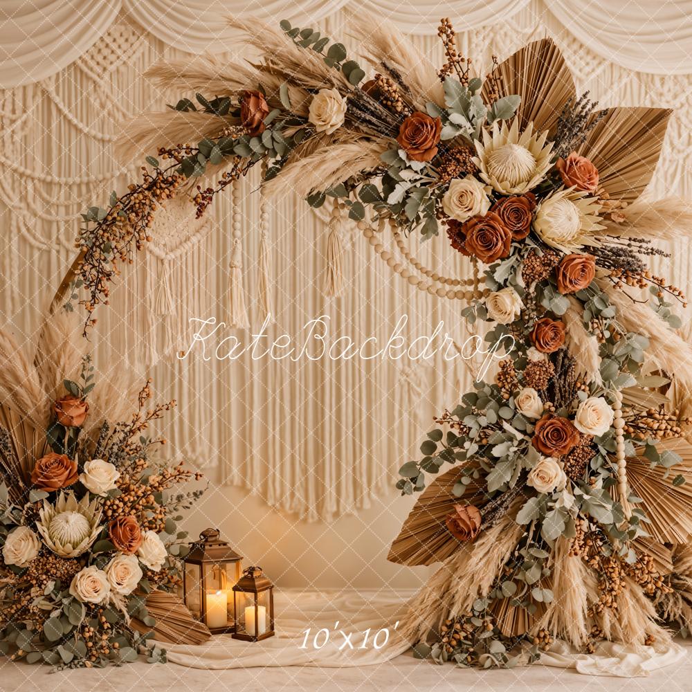 Kate Boho Floral Arch Lanterns Backdrop Designed by Emetselch - Image 7