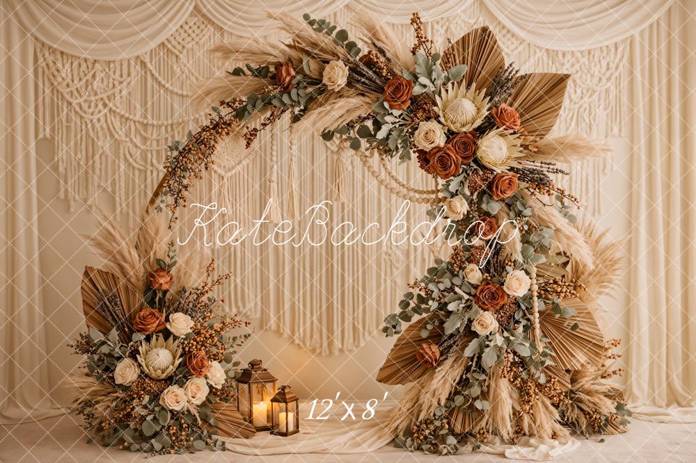 Kate Boho Floral Arch Lanterns Backdrop Designed by Emetselch - Image 8