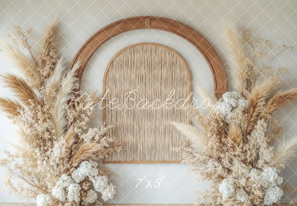 Kate Boho Floral Arch Neutral Backdrop Designed by Mini MakeBelieve - Image 2