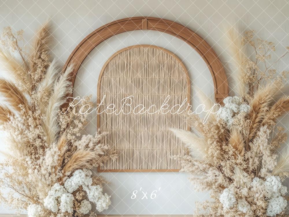 Kate Boho Floral Arch Neutral Backdrop Designed by Mini MakeBelieve - Image 7